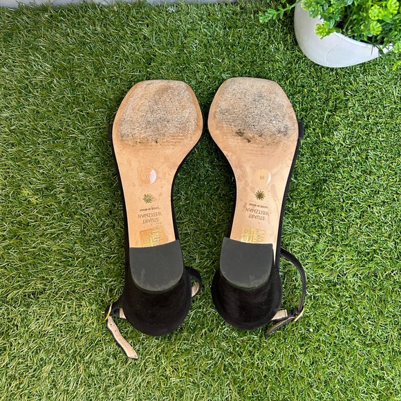 Stuart Weitzman Nearlynude Ankle strap suede leather sandals size 8 B Women - Picture 16 of 16